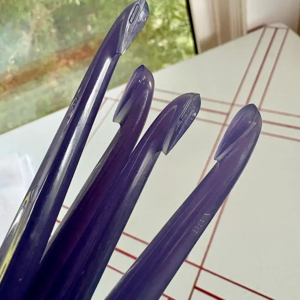 Vintage Tupperware Orange Citrus Peeler Set of 4 Purple Gadgets